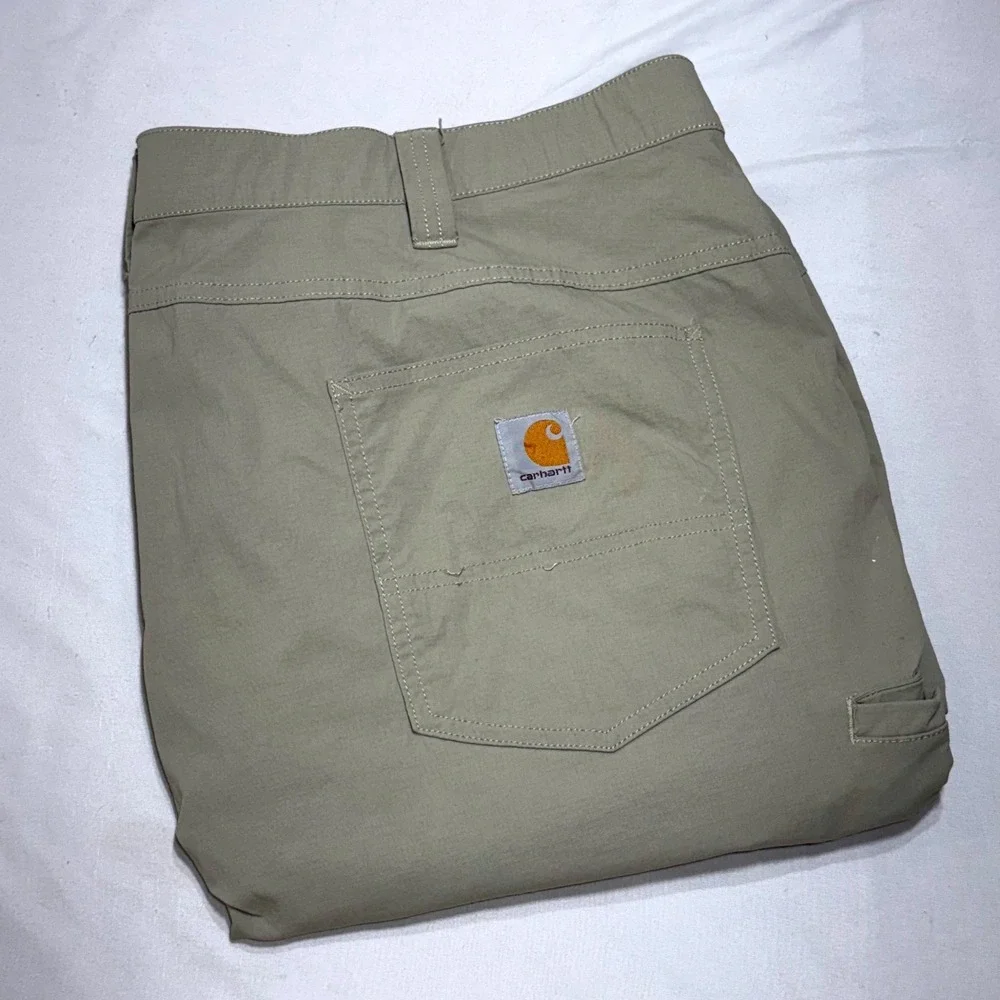 Carhartt Force Relaxed Fit Ripstop Work Pants Mens 42x30 Tan BN4750-M Utility